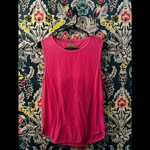 CHA SOR (S) bubblegum pink Sleeveless 100% cotton top